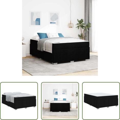 Letto moderno -  Struttura del letto con materasso Nero 160 x 200 cm Tessuto