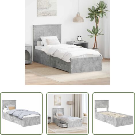Letto moderno -  Struttura del letto Grigio Certo e Argento 70 x 190 cm