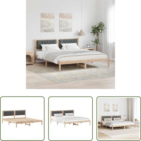 Letto moderno -  Struttura del letto Grigio scuro 160 x 200 cm Pino massello
