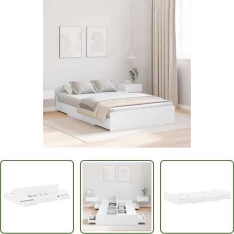 Letto moderno -  Struttura letto con contenitore Bianco 120 x 190 cm