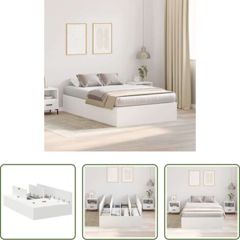 Letto moderno -  Struttura letto con contenitore Bianco 120 x 190 cm