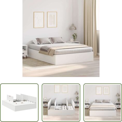 Letto moderno -  Struttura letto con contenitore Bianco 140 x 200 cm