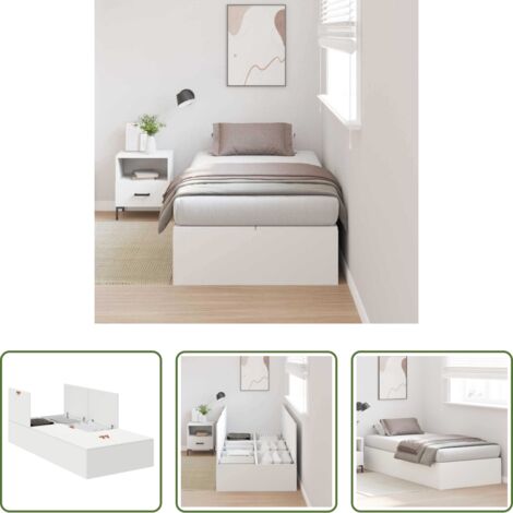 Letto moderno -  Struttura letto con contenitore Bianco 90 x 190 cm