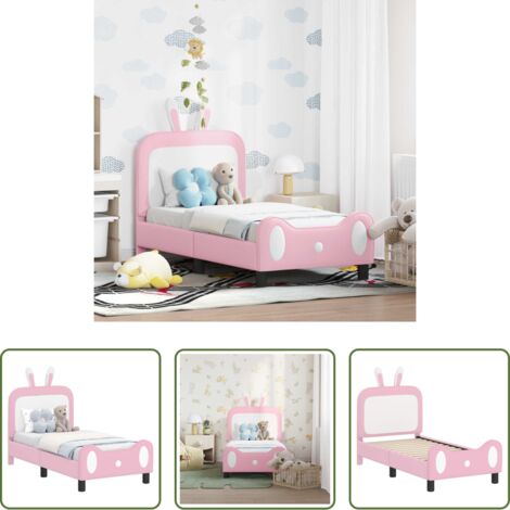 Letto moderno -  Struttura letto per bambini con testata Rosa 70 x 140 cm PU