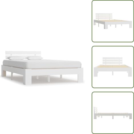 Letto moderno - vidaXL Dormeuse Estraibile senza Materasso Bianca Legno Pino 120x200cm - Letto in pino