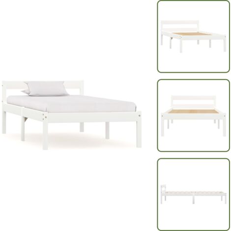 Letto moderno - vidaXL Dormeuse Estraibile senza Materasso Bianca Legno Pino 90x200 cm -