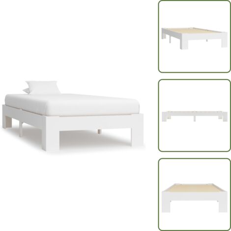 Letto moderno - vidaXL Dormeuse Estraibile senza Materasso Bianca Legno Pino 90x200 cm - Letto in pino