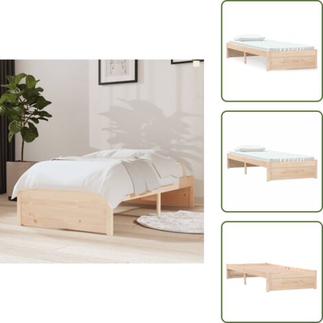 Letto moderno - vidaXL Giroletto in Legno Massello 75x190 cm Small Single - Letto per bambini