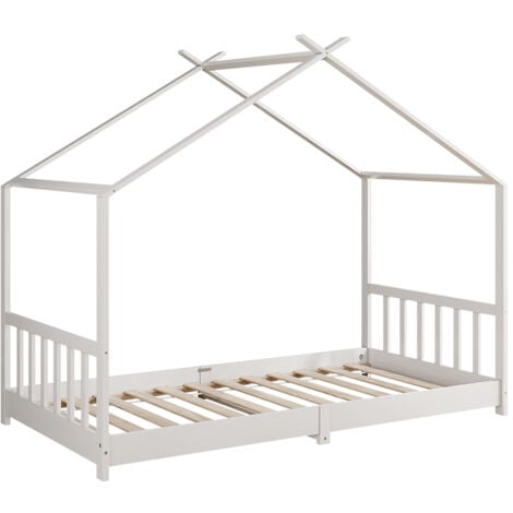 Letto montessori bambini Fredericke, Bianco, 80x160 cm, Vitalispa