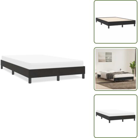 Letto nero - vidaXL Giroletto senza Materasso Nero 120x210 cm Velluto - Letto con gambe stabili