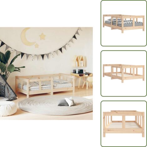 Letto per bambini 70x140 cm - vidaXL Giroletto per Bambini 70x140 cm in Legno Massello di Pino - Letto in pino