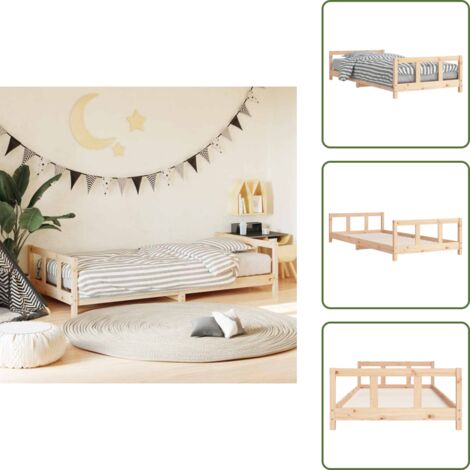 Letto per bambini 90x200 cm - vidaXL Giroletto per Bambini 90x200 cm in Legno Massello di Pino - Letto in pino