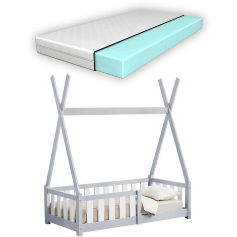 Barriera letto per bambini TRUSTY - legno massiccio - grigio