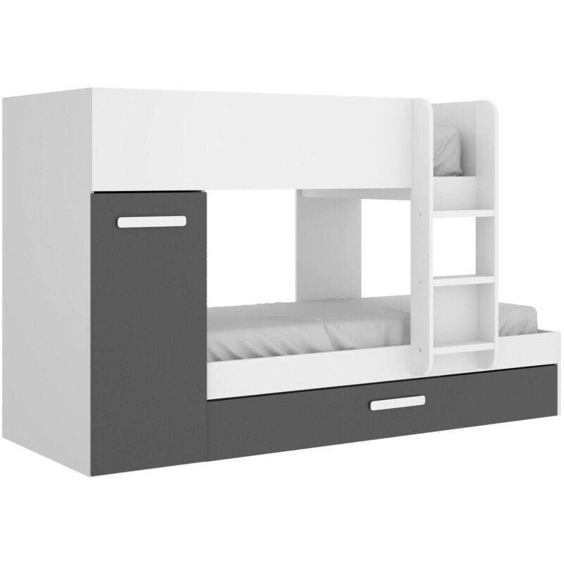 Letto Per Bambini Eiger, Cameretta Completa Con Armadio E Cassetto,...