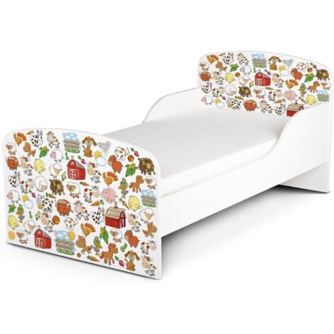 Letto per bambini „Tom“ 200x90cm naturale con Materasso Vicco