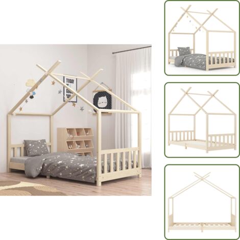 Letto per bambini in legno - vidaXL Giroletto per Bambini in Legno Massello di Pino 90x200 cm - Giroletto in legno