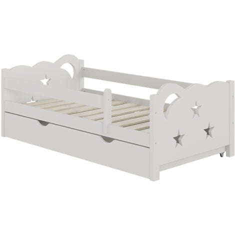 VICCO Letto per bambini Jessica, Bianco, 70x140 cm con cassetto, senza materasso, Vitalispa