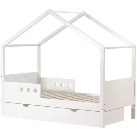 Letto per Bambini Rebecca Mobili Rihan 151x170x86 Pino  Bianco Marrone Chiaro Scandinavo