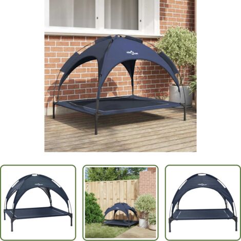 Letto per cani esterno -  Letto per Cani Blu navy 104 x 86 x 84,5 cm Acciaio
