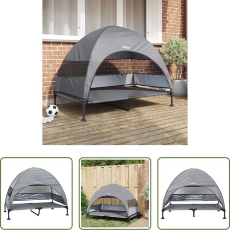 Letto per cani esterno -  Letto per Cani Elevato Grigio chiaro 127 x 81 x 108 cm
