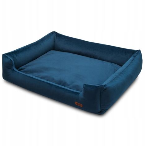 Letto per cani in velluto blu navy premium per husky HUGGY DOGGY XL
