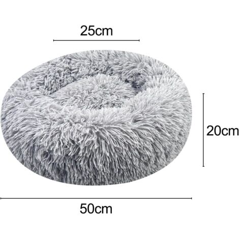Letto per cani, letti di peluche per gatti, cuscino lavabile per cani, letto per cani a forma di ciambella, letti morbidi per gatti, tappetino antiscivolo rotondo per gatti, cani di piccola e media ta