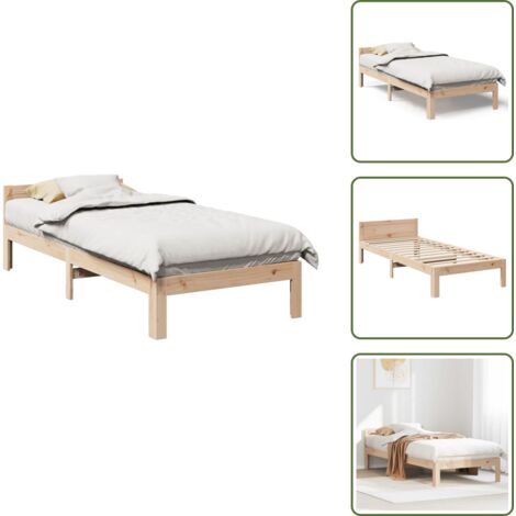 Letto per famiglie - vidaXL Giroletto senza Materasso 80x200 cm in Legno Massello Pino - Letto con piedini