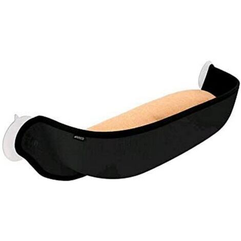 Letto per gatti con ventose per finestra nera 65x18x25 cm Nayeco