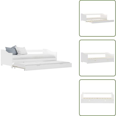 Letto per ospiti - vidaXL Divano Letto a Scomparsa senza Materasso Legno Pino 90x200 cm - Letto con ruote