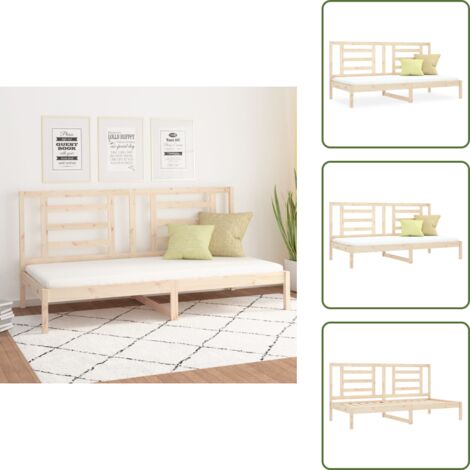 Letto per ospiti - vidaXL Dormeuse senza Materasso 80x200 cm in Legno Massello di Pino - Divano letto