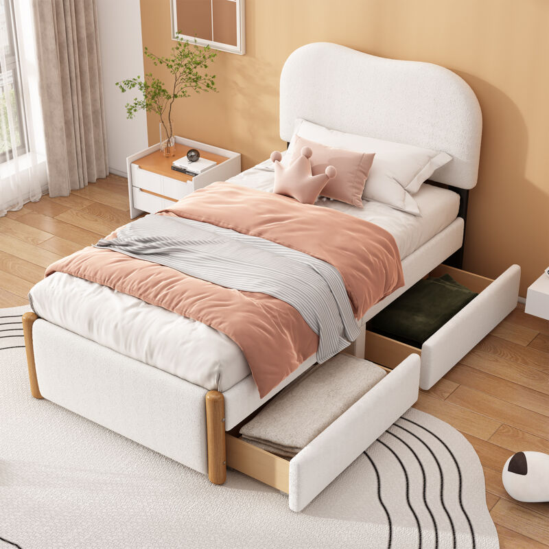Letto piatto 90200 cm, letto imbottito, lettino