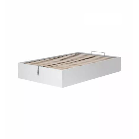 letto piazza e mezza contenitore "bed box" bianco 120x190 cm