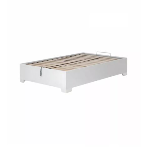 letto piazza e mezza contenitore con piedini "bed box" bianco 120x190 cm