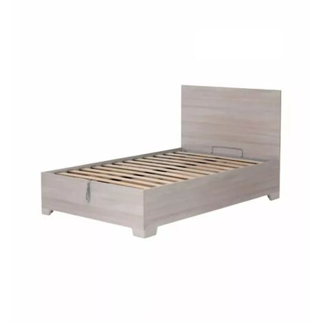 letto piazza e mezza contenitore con piedini "hi box" olmo naturale 120x190 cm