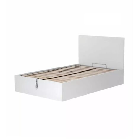 letto piazza e mezza contenitore "hi box" bianco 120x190 cm