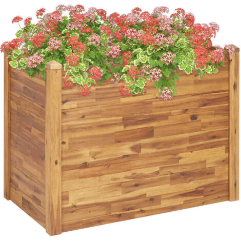 Letto Rialzato da Giardino 110x60x84 cm Legno Massello d'Acacia vidaXL