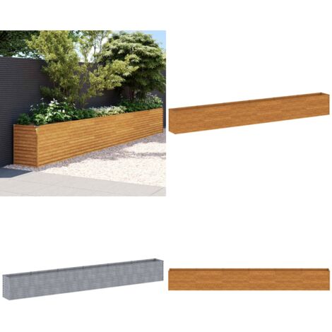 Letto Rialzato da Giardino 578x50x69 cm Acciaio Corten - Acciaio corten - Fioriera da giardino