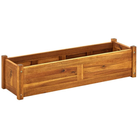 Letto Rialzato da Giardino in Legno di Acacia 100x30x25 cm