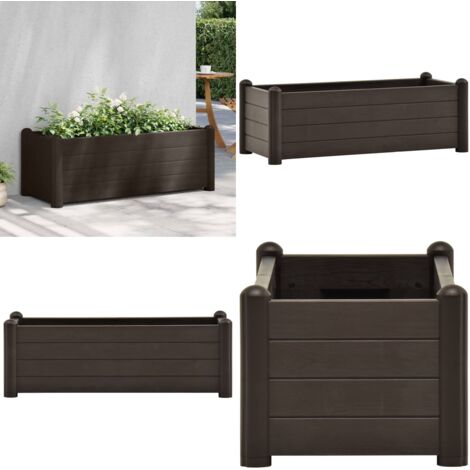 Letto Rialzato da Giardino in PP Moca 100x43x35 cm - Fioriera da giardino - Letto da giardino in PP