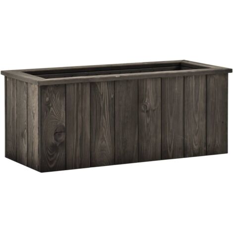 Letto Rialzato Giardino Grigio Scuro 74x32x30cm Pino Massello vidaXL