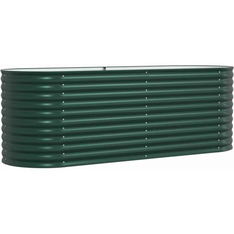 Letto Rialzato Verde 240 x 80 x 81 cm Acciaio vidaXL