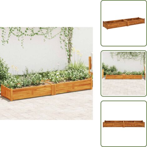 Letto rialzato - vidaXL Letto Rialzato da Giardino in Legno di Acacia 200x50x25 cm - Letto per piante