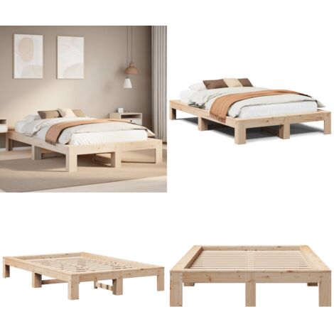 Letto senza Materasso 120x190 cm in Legno Massello di Pino - Letto in legno - Letto in pino
