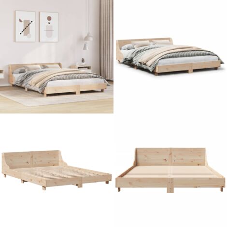 Letto senza Materasso 140x190 cm in Legno Massello di Pino - Letto senza materasso - Letto in pino