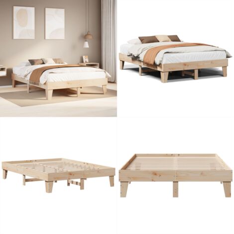 Letto senza Materasso 150x200 cm in Legno Massello di Pino - Letto senza materasso - Letto in pino