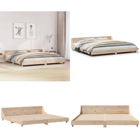 Letto senza Materasso 200x200 cm in Legno Massello di Pino - Letto in legno - Letto in pino