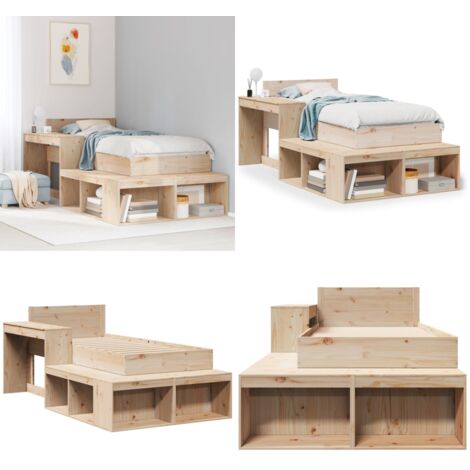 Letto senza Materasso 75x190 cm in Legno Massello Pino - Letto in legno - Letto a doghe