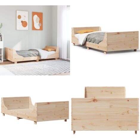 Letto senza Materasso 90x200 cm in Legno Massello di Pino - Letto in legno - Letto in pino