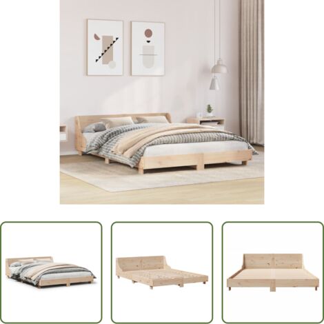 Letto senza materasso -  Letto senza Materasso 120x190 cm in Legno Massello di Pino