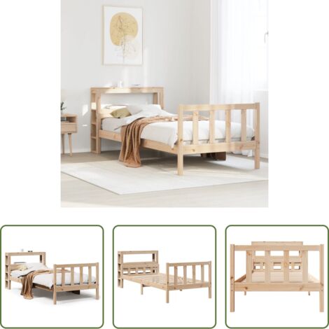 Letto senza materasso -  Letto senza Materasso 90x190 cm in Legno Massello di Pino
